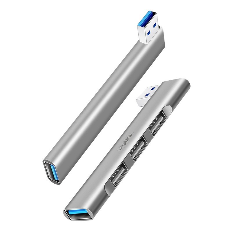 Smukły HUB USB-A do 1x USB-A 3.0 3xUSB-A 2.0 | PartsPC.pl