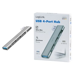 Smukły HUB USB-A do 1x USB-A 3.0 3xUSB-A 2.0 | PartsPC.pl