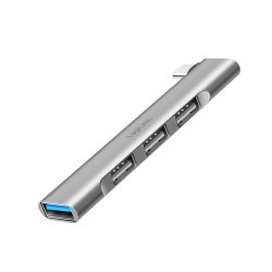 Smukły HUB USB-C do 1x USB-A 3.0 3xUSB-A 2.0 | PartsPC.pl