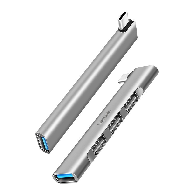 Smukły HUB USB-C do 1x USB-A 3.0 3xUSB-A 2.0 | PartsPC.pl