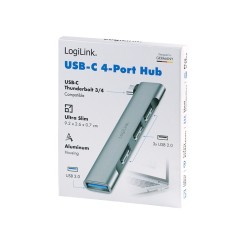 Smukły HUB USB-C do 1x USB-A 3.0 3xUSB-A 2.0 | PartsPC.pl