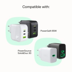 Kabel USB-C-USB-C PowerStream 100W oplot 1,2m czarny | PartsPC.pl