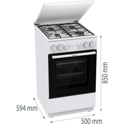 Kuchnia gazowo-elektryczna GK5A22WH | PartsPC.pl