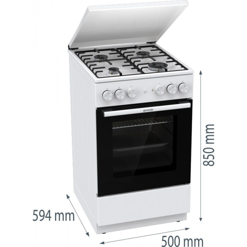 Kuchnia gazowo-elektryczna GK5A22WH | PartsPC.pl