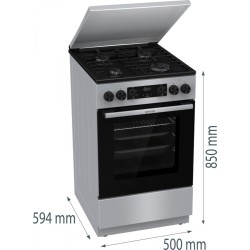 Kuchnia gazowo-elektryczna GK5C43SH | PartsPC.pl