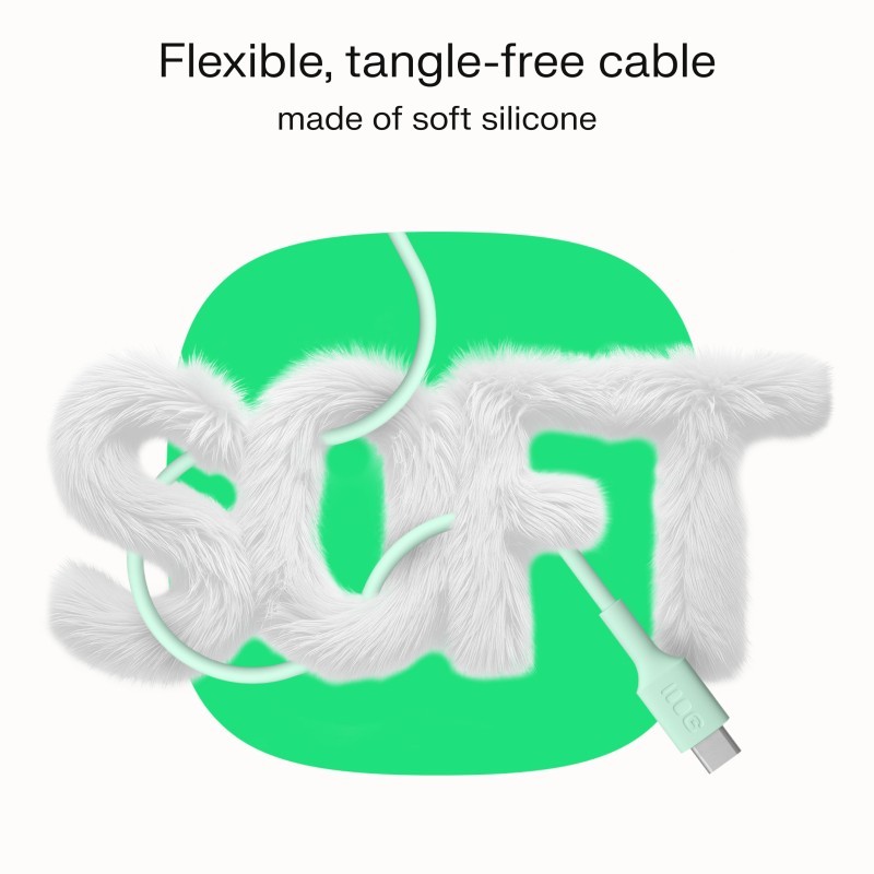 Kabel USB-C-USB-C PowerFlex 100W silikonowy 1.2m czarny | PartsPC.pl