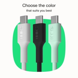 Kabel USB-C-USB-C PowerFlex 100W silikonowy 1.2m czarny | PartsPC.pl
