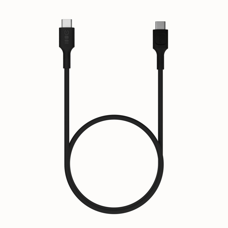 Kabel USB-C-USB-C PowerFlex 100W silikonowy 1.2m czarny | PartsPC.pl