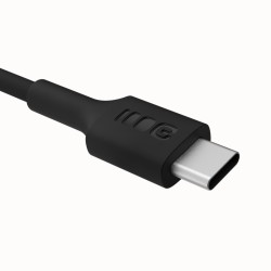 Kabel USB-C-USB-C PowerFlex 100W silikonowy 1.2m czarny | PartsPC.pl