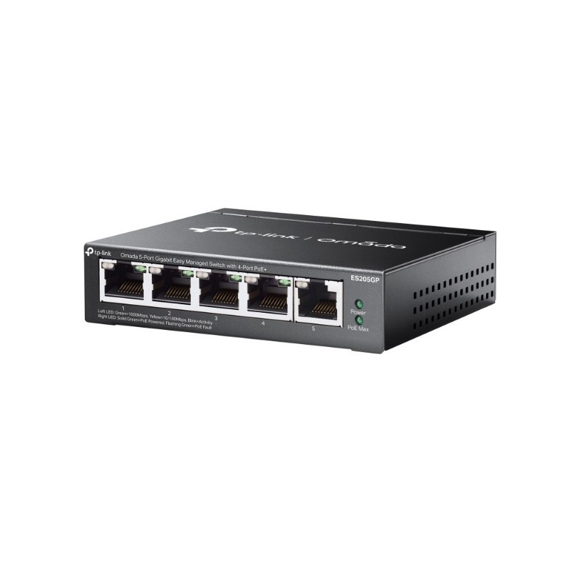 Przełącznik ES205GP Omada 5-Port Gigabit Easy  4-Port PoE+ | PartsPC.pl