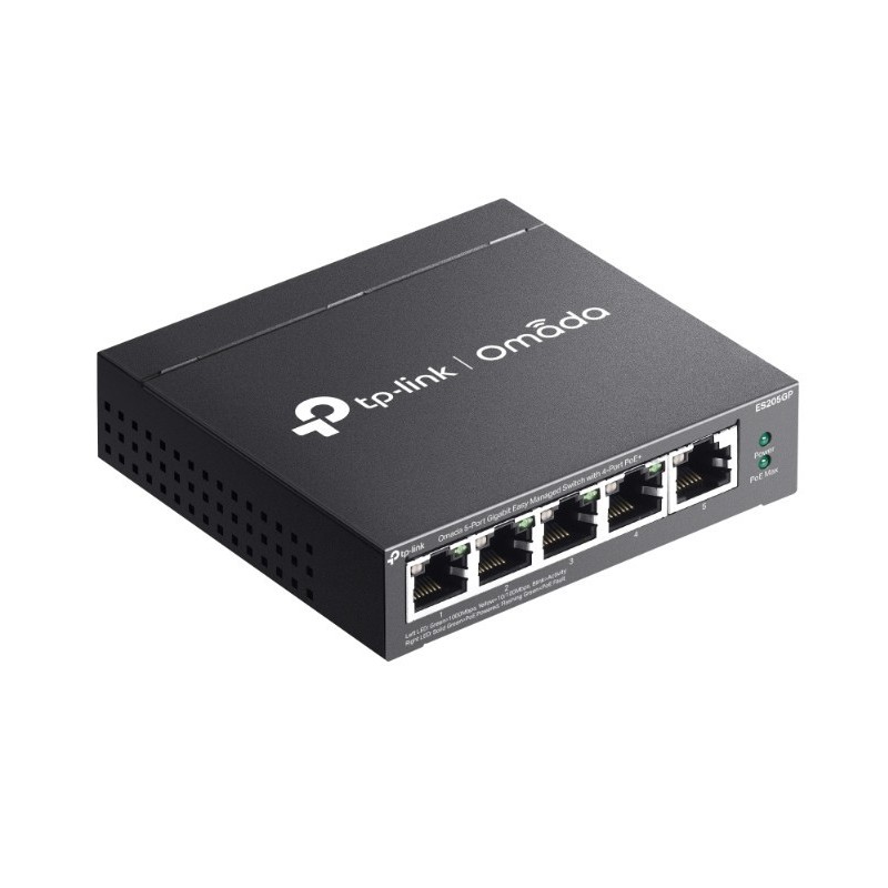 Przełącznik ES205GP Omada 5-Port Gigabit Easy  4-Port PoE+ | PartsPC.pl
