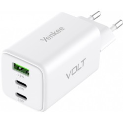 Ładowarka sieciowa 3xUSB 65W 3,24A Power Delivery 3.0 QC4.0 | PartsPC.pl