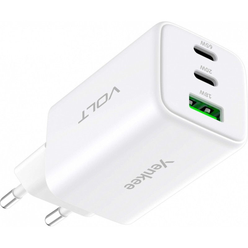 Ładowarka sieciowa 3xUSB 65W 3,24A Power Delivery 3.0 QC4.0 | PartsPC.pl