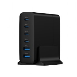 Ładowarka uniwersalna 75W GaN 2xUSB-A 4xUSB-C szybkie ładowa… | PartsPC.pl