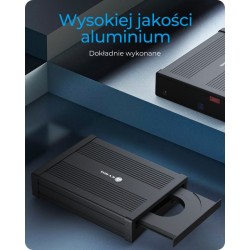 Obudowa IB-525-U3 1x5,25 SATA DVD/Blue-Ray, czarna | PartsPC.pl