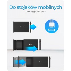 Obudowa IB-525-U3 1x5,25 SATA DVD/Blue-Ray, czarna | PartsPC.pl
