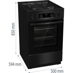 Kuchnia gazowo-elektryczna GKS5C70BJ | PartsPC.pl
