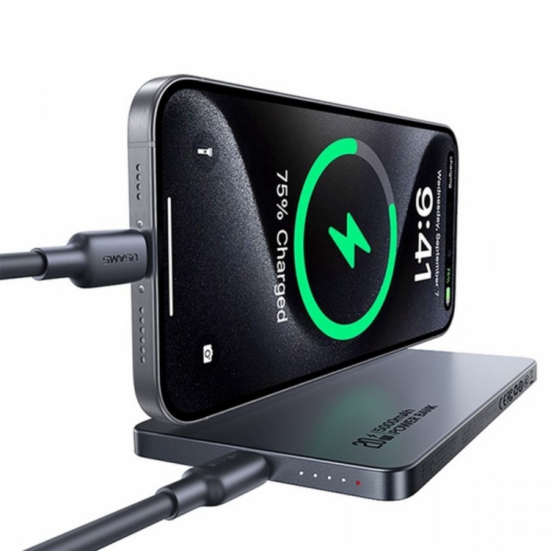 Powerbank 5000mAh 20W indukcyjny Magsafe PD Fast Charge szar… | PartsPC.pl