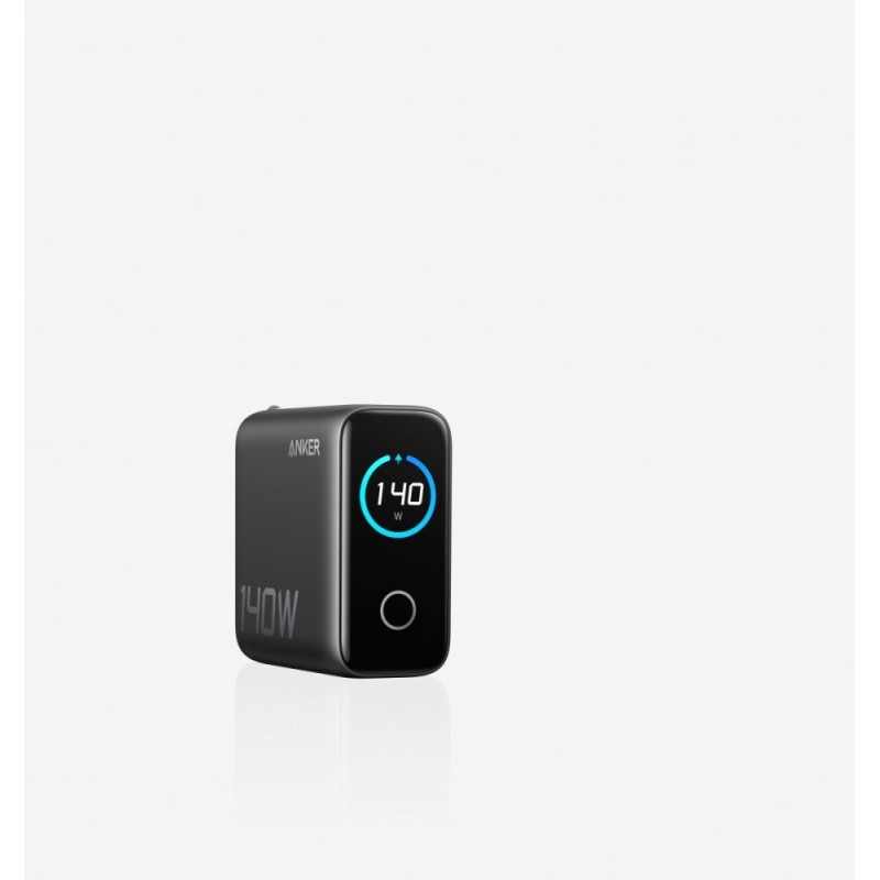 Ładowarka sieciowa 140W PD3.1 kabel USB-C LED Czarna | PartsPC.pl