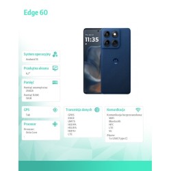 Smartfon Edge 60 12/256GB Gibraltar Sea-Blue | PartsPC.pl