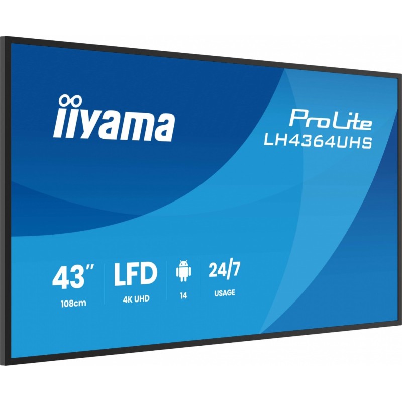 Monitor 43 cale LH4364UHS-B1AG 24/7,VA,ANDROID14,4K,500cd,40… | PartsPC.pl