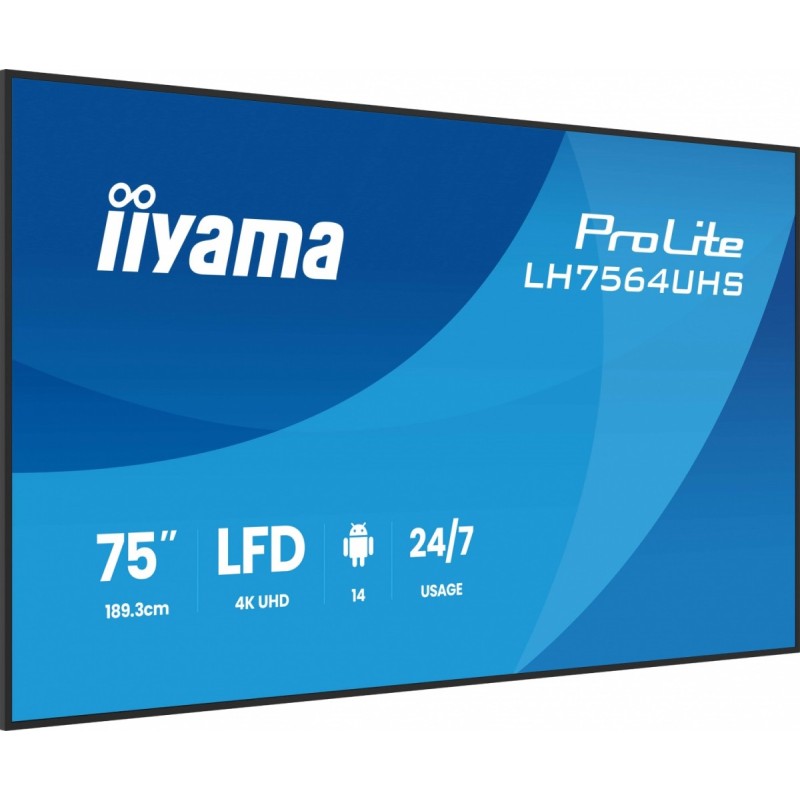 Monitor 75 cali LH7564UHS-B1AG, 24/7,VA,ANDROID14,4K,500cd,5… | PartsPC.pl