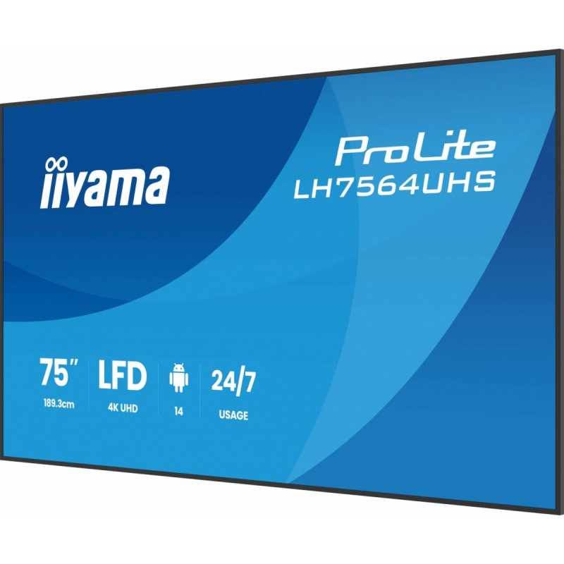 Monitor 75 cali LH7564UHS-B1AG, 24/7,VA,ANDROID14,4K,500cd,5… | PartsPC.pl
