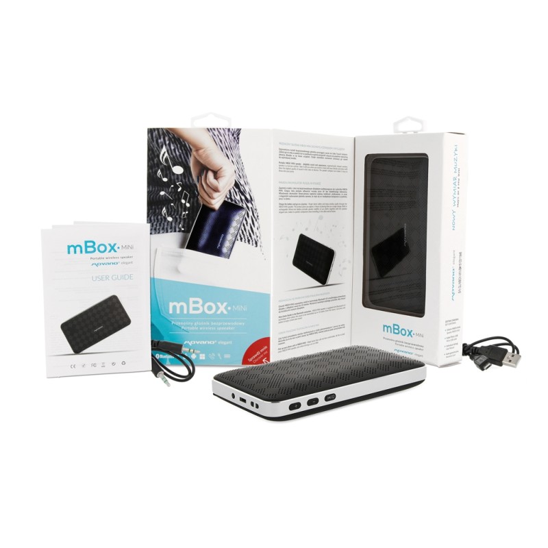 Głośnik bezprzewodowy bluetooth Movano MBOX mini - czarny | PartsPC.pl