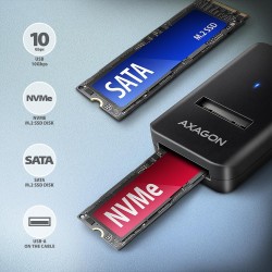 ADM2-AM Adapter USB3.2 Gen 2 M.2 NVMe/SATA SSD 10Gbps 10cm U… | PartsPC.pl