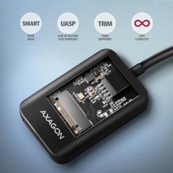 ADM2-AM Adapter USB3.2 Gen 2 M.2 NVMe/SATA SSD 10Gbps 10cm U… | PartsPC.pl