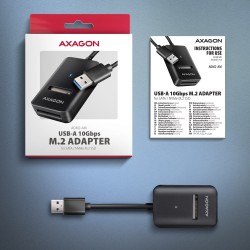 ADM2-AM Adapter USB3.2 Gen 2 M.2 NVMe/SATA SSD 10Gbps 10cm U… | PartsPC.pl