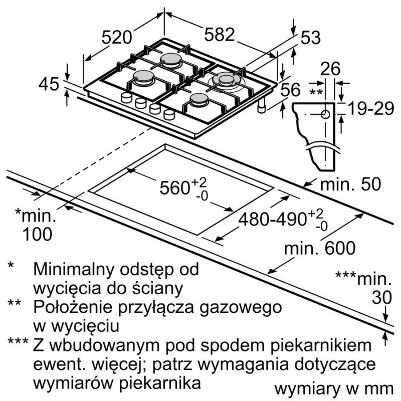Płyta gazowa PGH6B5K90 | PartsPC.pl
