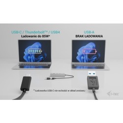Uniwersalny metalowy ładujący HUB 2xUSB-C/2xUSB-A PD 85W | PartsPC.pl