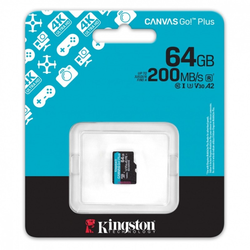 Karta pamięci microSD 64GB Canvas Go! Plus 200MB/s A2 U3 V30 | PartsPC.pl