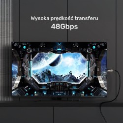 Kabel optyczny HDMI 2.1 AOC 8K 120Hz 3m; C11085GY03-3M | PartsPC.pl