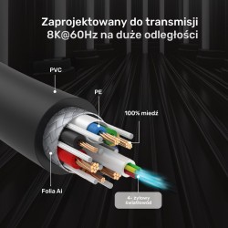 Kabel optyczny HDMI 2.1 AOC 8K 120Hz 3m; C11085GY03-3M | PartsPC.pl