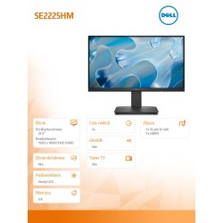 Monitor SE2225HM 21.5 cala LED VA/1920x1080/HDMI/VGA/3Y | PartsPC.pl