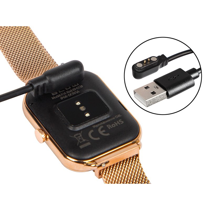 Smartwatch X16 Bluetooth różowy | PartsPC.pl
