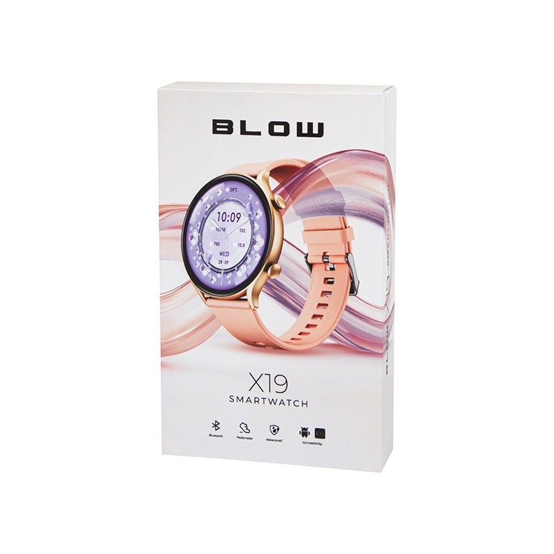 Smartwatch X19 Bluetooth różowy | PartsPC.pl
