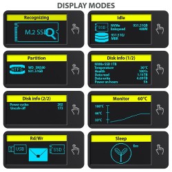 EEM2-SD2 Obudowa zewnętrzna aluminiowa bezśrubowa USB-A/C 3.… | PartsPC.pl