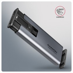 EEM2-SD2 Obudowa zewnętrzna aluminiowa bezśrubowa USB-A/C 3.… | PartsPC.pl