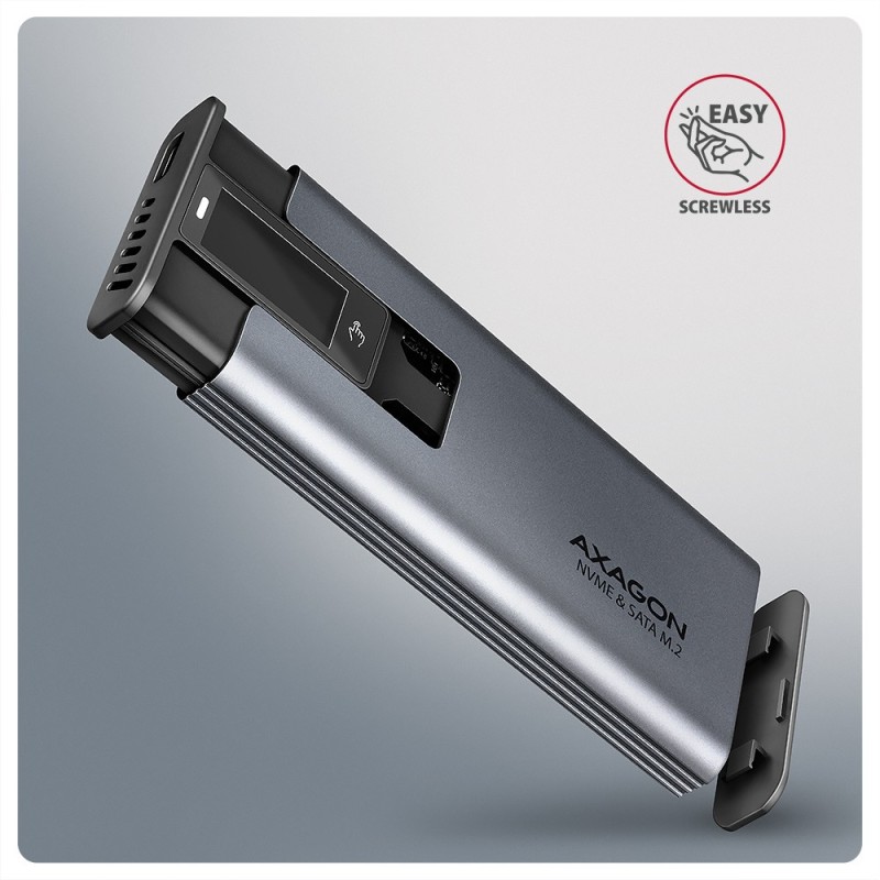 EEM2-SD2 Obudowa zewnętrzna aluminiowa bezśrubowa USB-A/C 3.… | PartsPC.pl