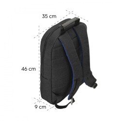 Plecak do laptopa genua 15,6' czarny | PartsPC.pl