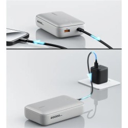 PB-Y57 White Mini PowerBank 20000mAh 22.5W 2xUSB PD 3.0 QC 3… | PartsPC.pl