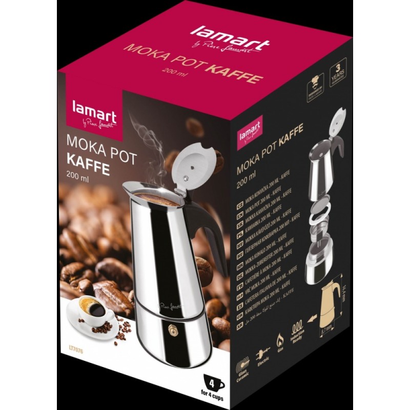 Kawiarka do włoskiego espresso LT7076 200ml, Moka Kaffe | PartsPC.pl