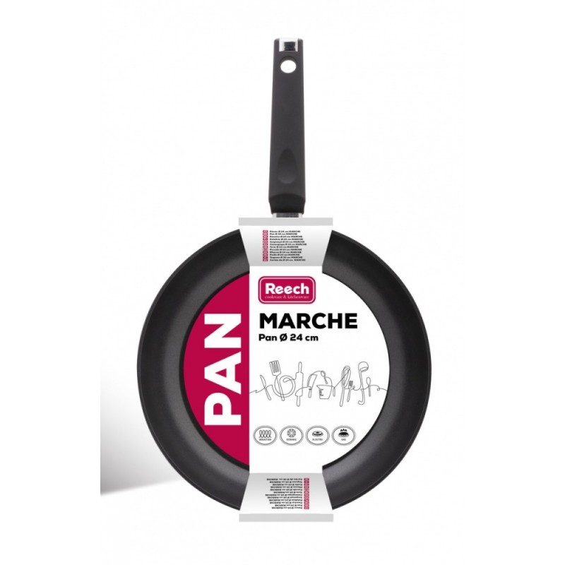 Patelnia aluminiowa z powłoką non-stick LP1002 MARCHE 24cm c… | PartsPC.pl