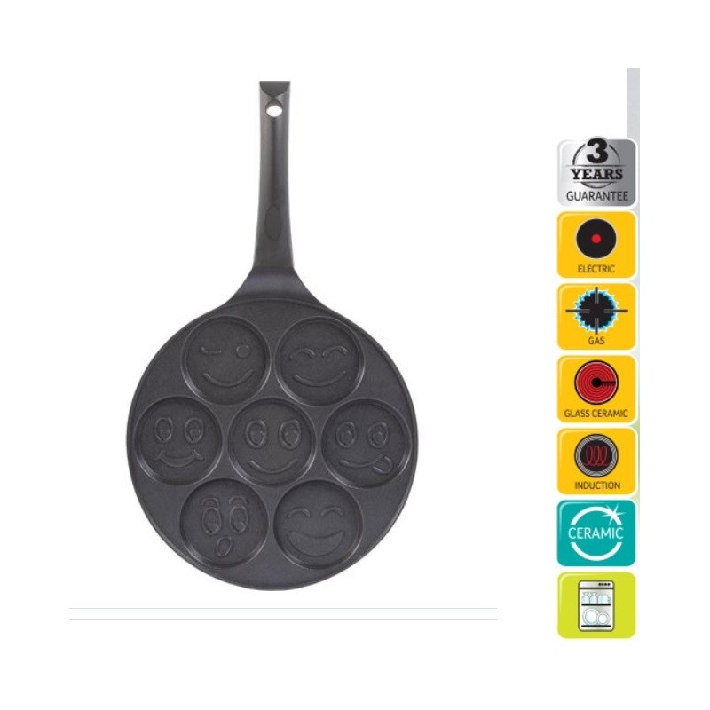 Patelnia Aluminium na 7 placków z powłoka non-stick 27cm | PartsPC.pl