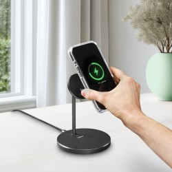 Ładowarka indukcyjna fast charge 15w czarna | PartsPC.pl