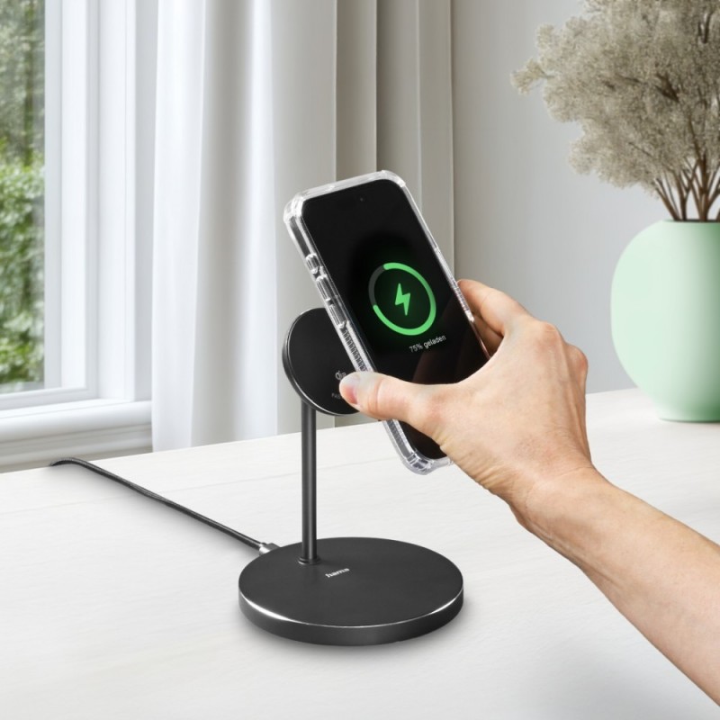 Ładowarka indukcyjna fast charge 15w czarna | PartsPC.pl