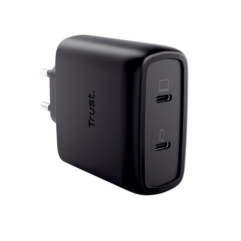 Ładowarka MAXO GaN 65W 2xUSB-C czarna | PartsPC.pl